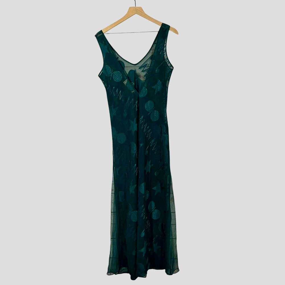 Victoria's Secret Vintage Gold Label Sheer Maxi Nightgown - Green - Medium - Picture 7 of 15